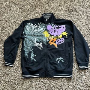 VTG 2000s Y2K ECKO UNLIMITED graffiti logo black jacket mens L